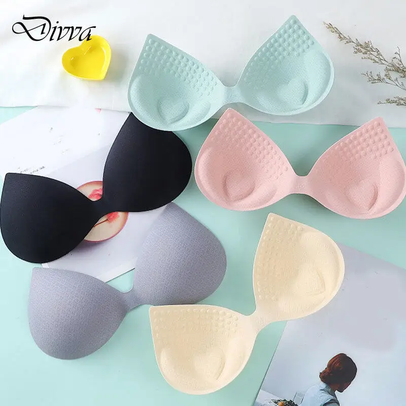 1PCS Chest Pad Women Summer Swimsuit Padding Inserts Sponge Foam Bra Pads Chest Cup Breast Bra Bikini Insert Chest Pad