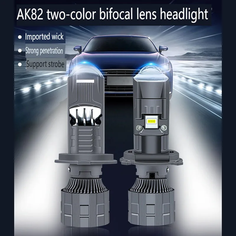 

Experience Safer and Brighter Driving with M01M Car LED Headlights: H4 Bi LED Projector Lens High and Low Beam