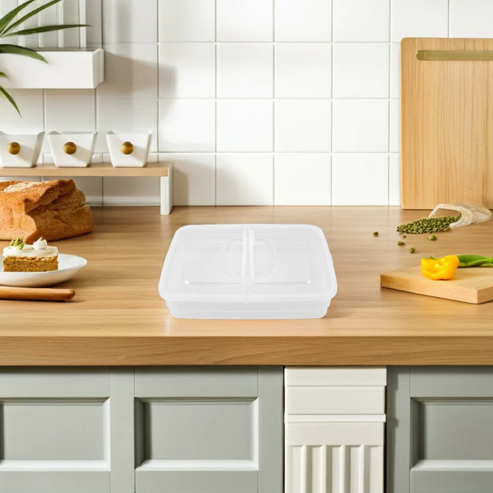 

2pcs Pizza Proofing Trays Stackable With Lid Handle Transparent Fermentation Storage For Bread Making Pizza Dough Proofing