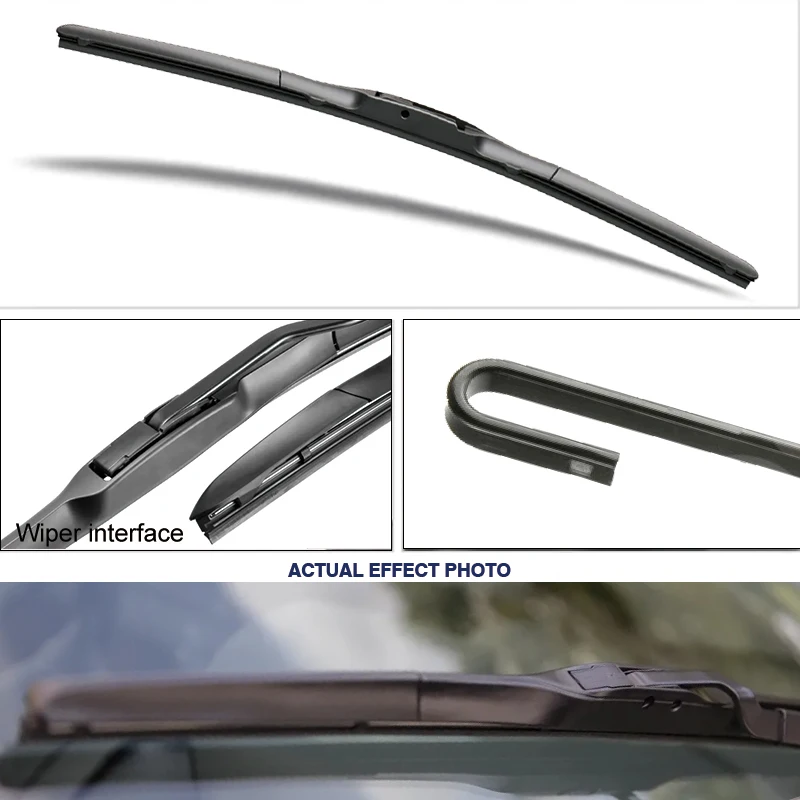 Front Rear Wiper Blades For Toyota Yaris MK2 Hatchback 2005 - 2011 Built in Japan Brushes Accessories J Hook Rubber Refill Cap