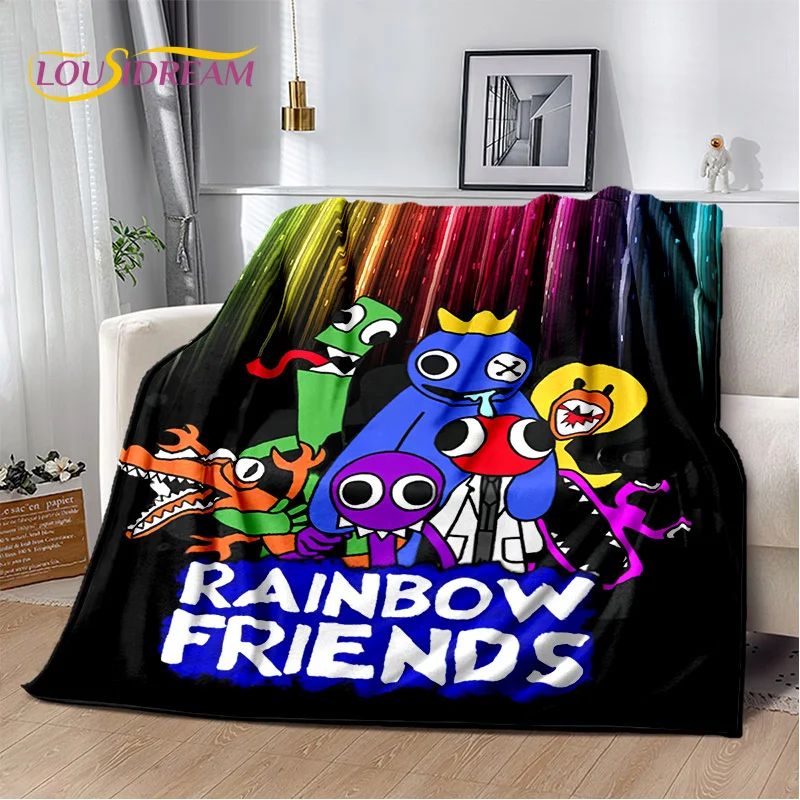 Game R-Rainbow Friends Cartoon Soft Blankets,Keep Warm Throw Blanket Comfortable Blanket for Picnic Beds Sofa Home Bedroom Gifts