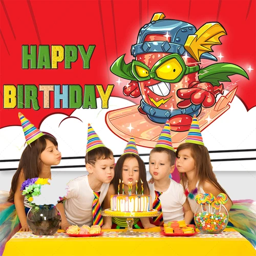 Imagen 2 del producto Fondo de Superthings Legends Superzings, decoración para fiesta de cumpleaños de niños, Baby Shower, estudio de fotografía, pancarta de fondo personalizada