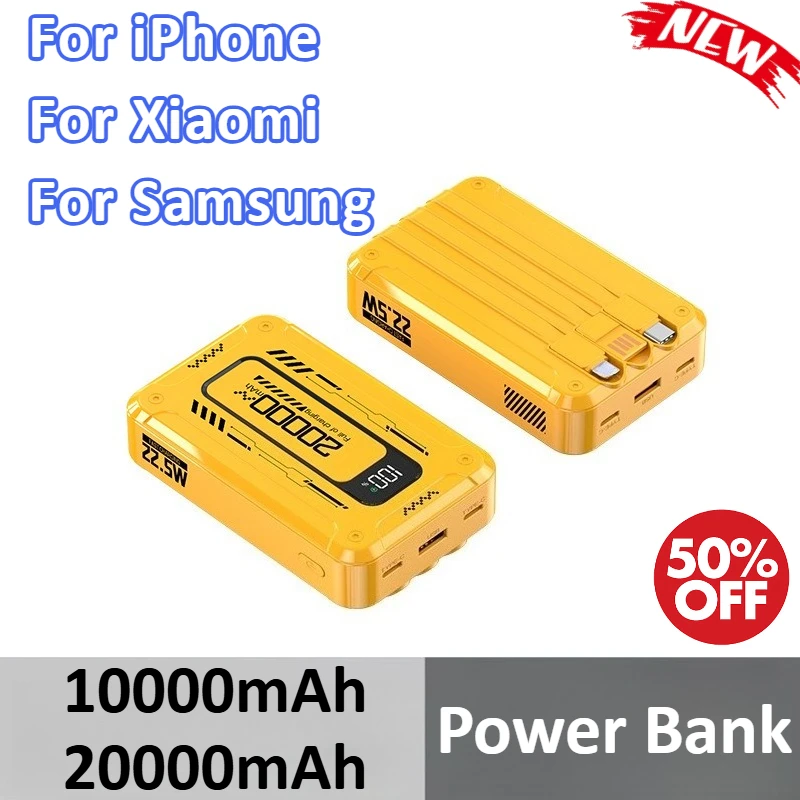 

10000mAh 20000mAh 22.5W Fast Charging Power Bank PD20W For iPhone For Xiaomi For Samsung Portable Charger External Battery