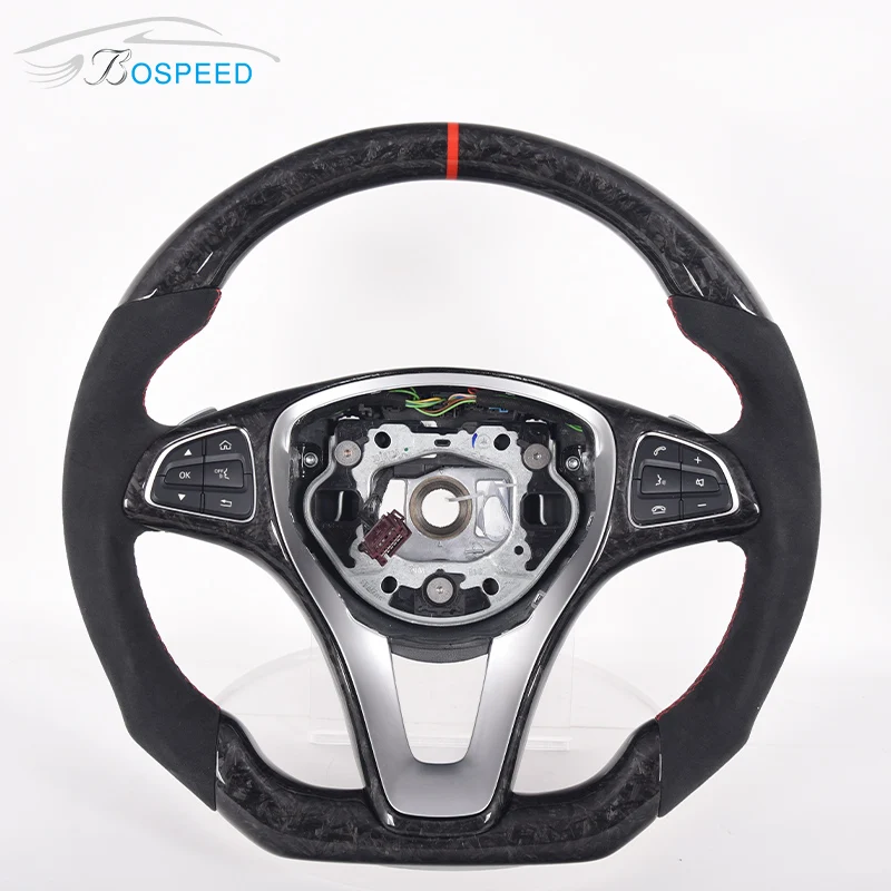 

Car Steering Wheel For Benz Amg W205 W204 W211 C43 C63 W213 W212 A45 A/B/C/S ClassCustom Forged Carbon Alcantara