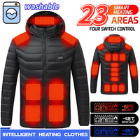 23 Areas Heated Jacket Cotton Clothes Lightweight Usb Electric Self Heating Jacket Men Women Coat Ski Hiking Winter Warm Parkas