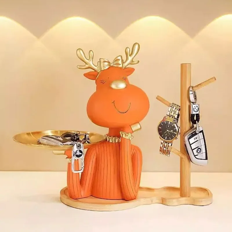 Luxury Entryway Key Storage Rack Shoe Cabinet Tray Living Room Desktop Organizer Ornament Storage Shelf for Home Decor