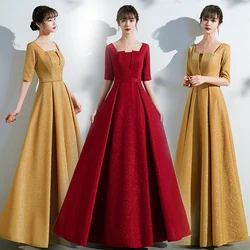 XXBY-68#Cantata Performance Dress Cheap Wholesale Long Choir Host Evening Dresses Gold Wine Red Chorus Stylish Costumes Free Shi