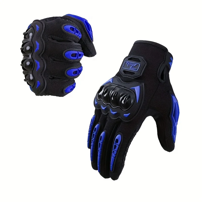 Nylon Motorcycle Riding Gloves with Touch Screen Compatibility, Hard Shell Protection, Knitted Spring/Summer Gloves