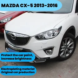 Full Set Chrome Car Exterior Headlight Trim Rear Fog Light Cover Side Handle Tail Window Triangle For Mazda CX5 CX-5 2012-2016