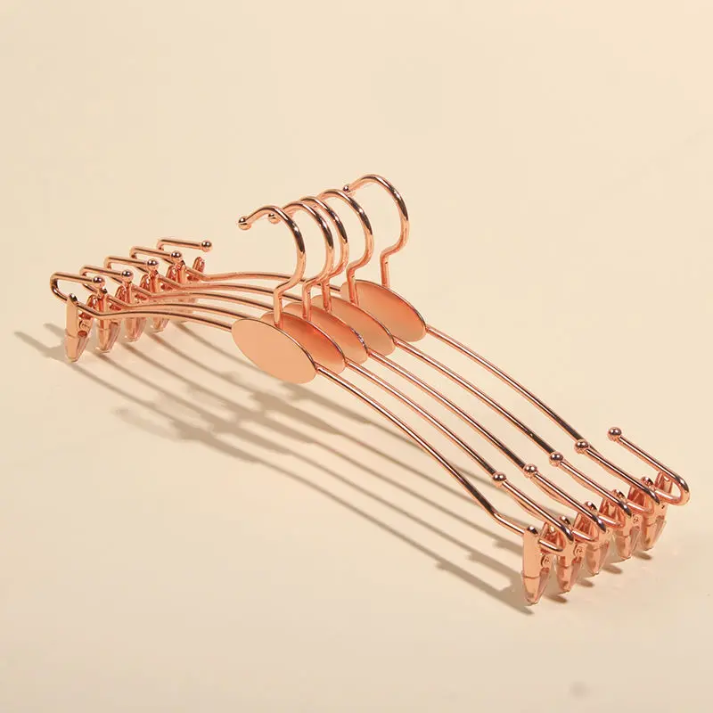 

10 Pieces Rose Gold Underwear Hangers Clothing Store Lady's Bra Underpant Rack Panties Socks Goods Hanging Clip Storage Hooks