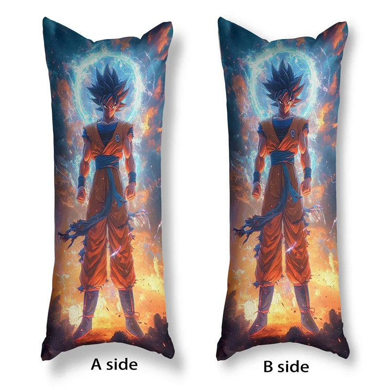 Full Body Pillow Case Son Goku Cartoon Dragon Ball Long Pillow Case Bedroom Home Living Room Sofa Cushion Cover