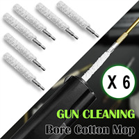 6pcs Gun Bore Cleaning Brush Mop Shotgun Chamber Cleaning Kit for 12GA 9mm 22 caliber 30 cal Pistol maintenance Accessories