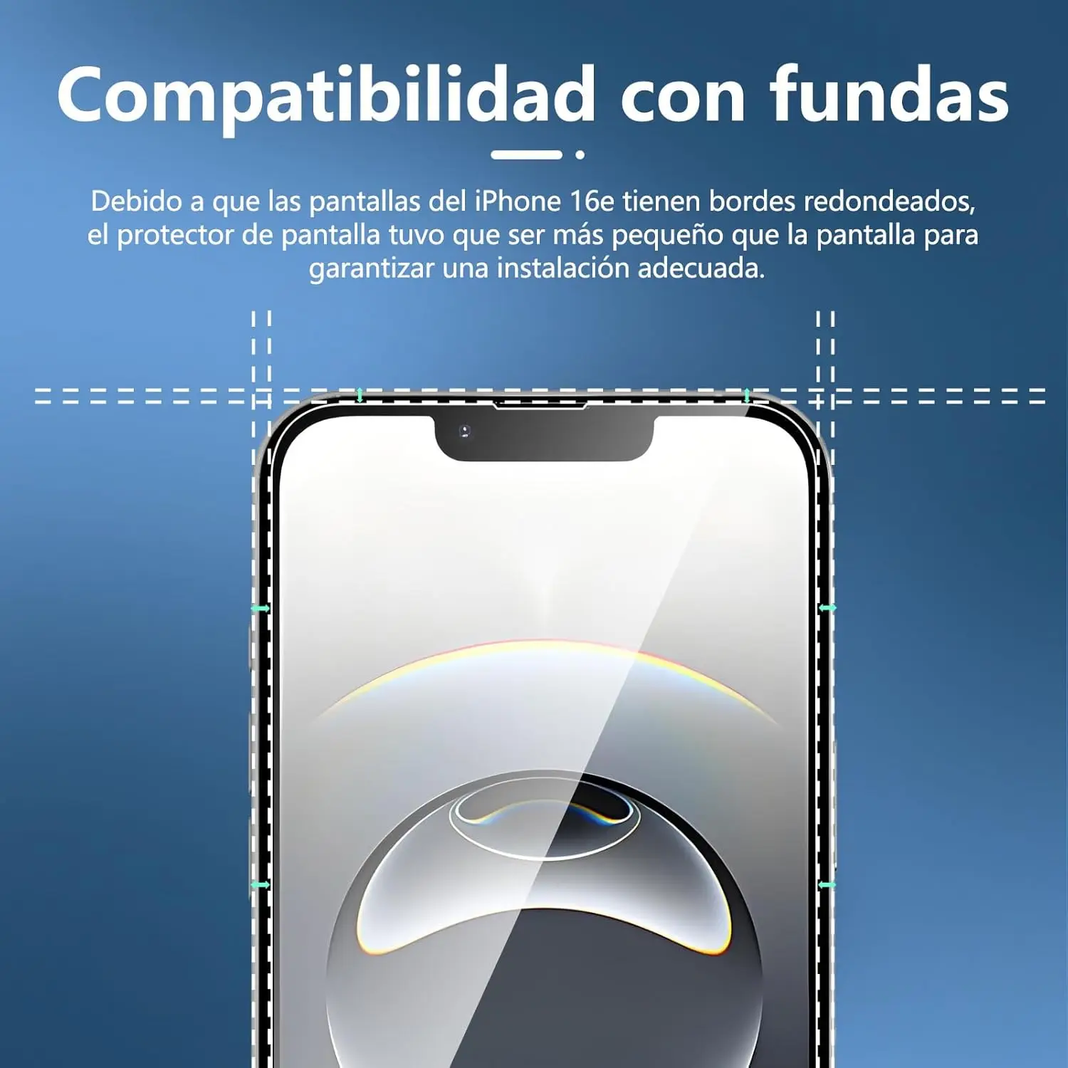 For iphone 16e tempered glass 6.1 inch high-definition anti drop screen protector