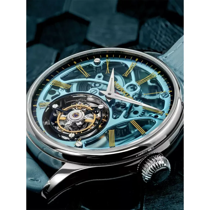 Hollow light luxury business tourbillon manual mechanical watch men