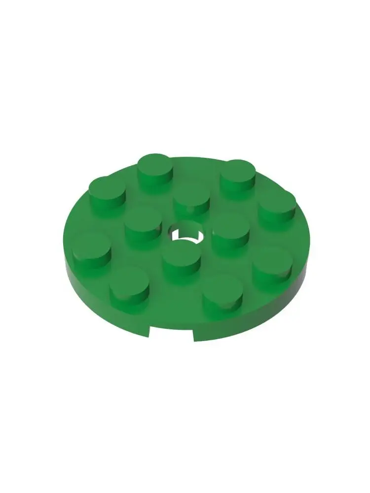 Gobricks 10 pièces MOC bricolage 60474 plaque ronde 4x4 avec trou de broche pour assembler des blocs de construction pièces bricolage pièces éducatives jouets cadeau