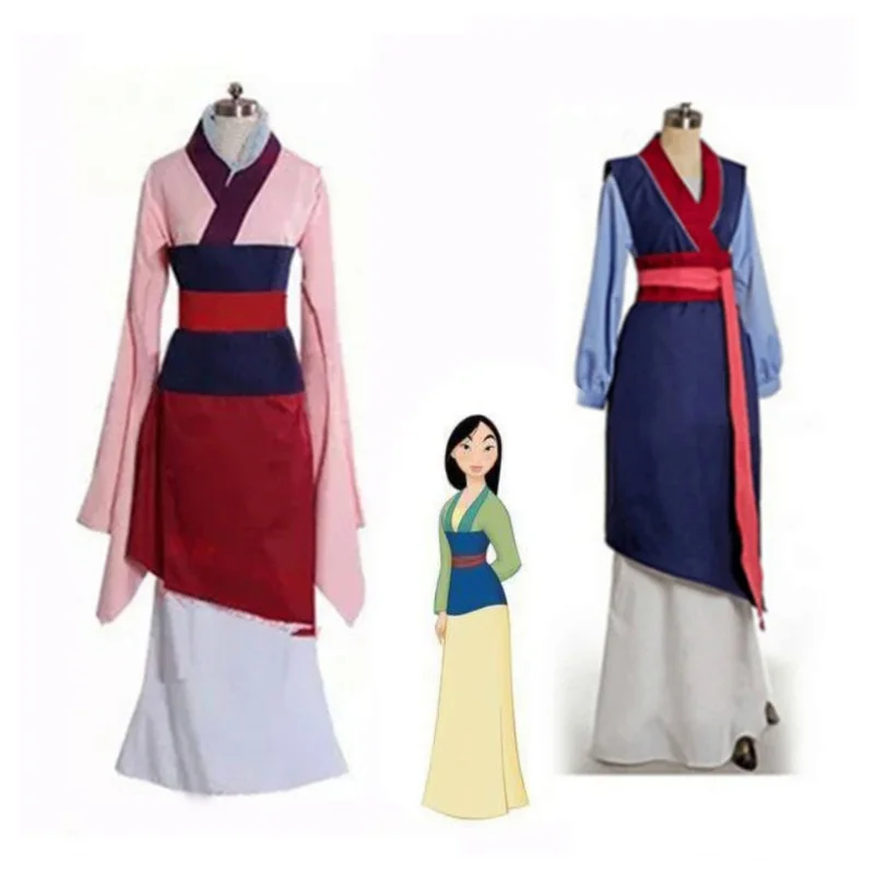 

Movie Hua Mulan Dress Blue /red Dress Princess Dress girl/women kids adult Cosplay Costume Custom Made Halloween stage costume