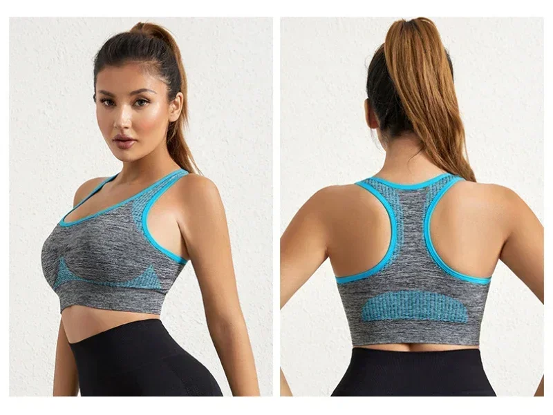 New Sports Bra Women Seamless Gym Jogging Crop Top Female Tops Yoga Fitness Shockproof Vest Sport Bras for Women Sutian Feminino