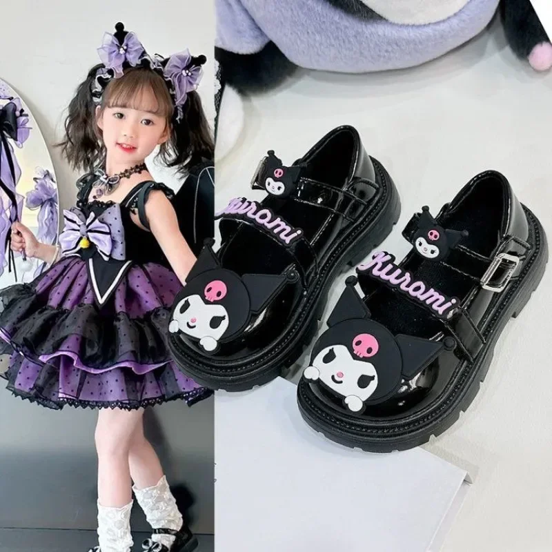 Spring Autumn Anime Kawaii  Sanrio Ins Board Shoes Cute Cartoon Fashion Princess Leather Y2k Sneakers Sweet Toys for Kids