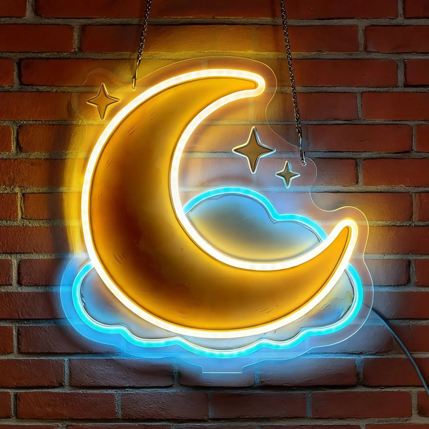 

LED Moon Star Neon Sign USB Powered Neon Light for Kid Room Wedding Party Bar Gaming Room Bedroom Decoration Gift Art Wall Light