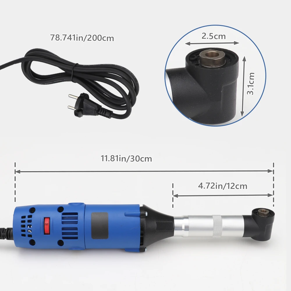 550W 90-Degree Elbow Micro Angle Grinder Grout Cleaner Grinding Machine (in Color Box) for Tiles