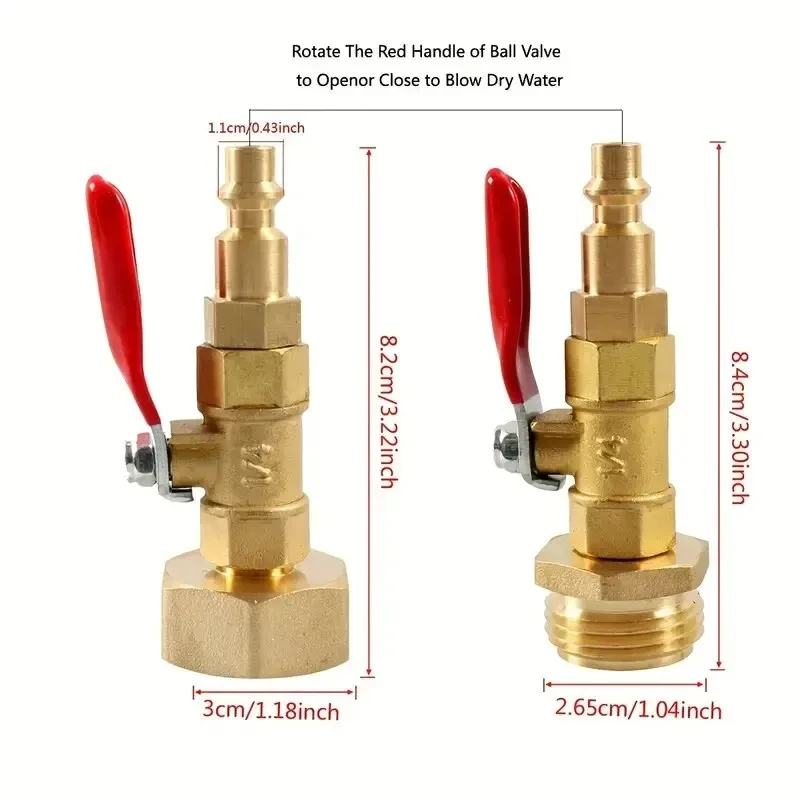 RV Winterize Blowout Adapter with 1/4\