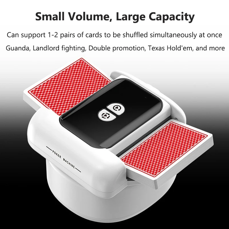 Rechargeable Automatic Card Shuffler Electric Shuffling Cards Machine Playing Poker Tool Device For Games Home Party Camping