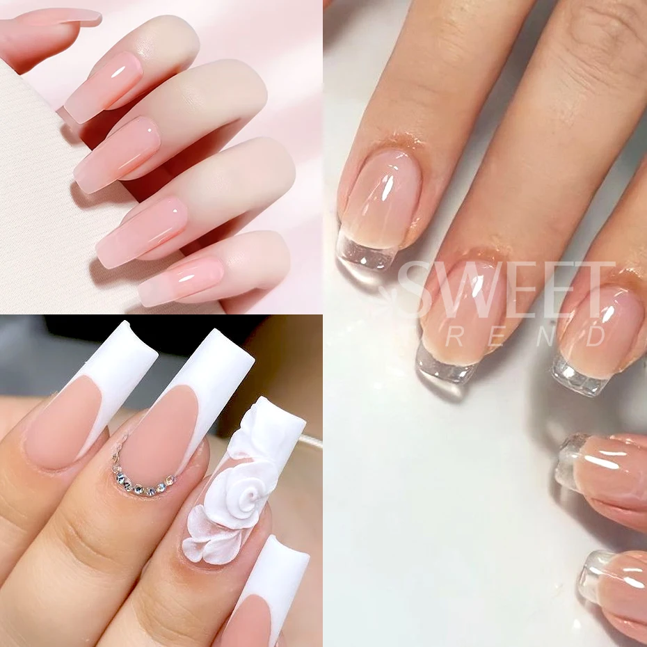 1/3pcs 20g polvere per unghie acrilica trasparente rosa bianco intaglio polimero di cristallo unghie arte estensione manicure strumenti per intaglio forniture per unghie