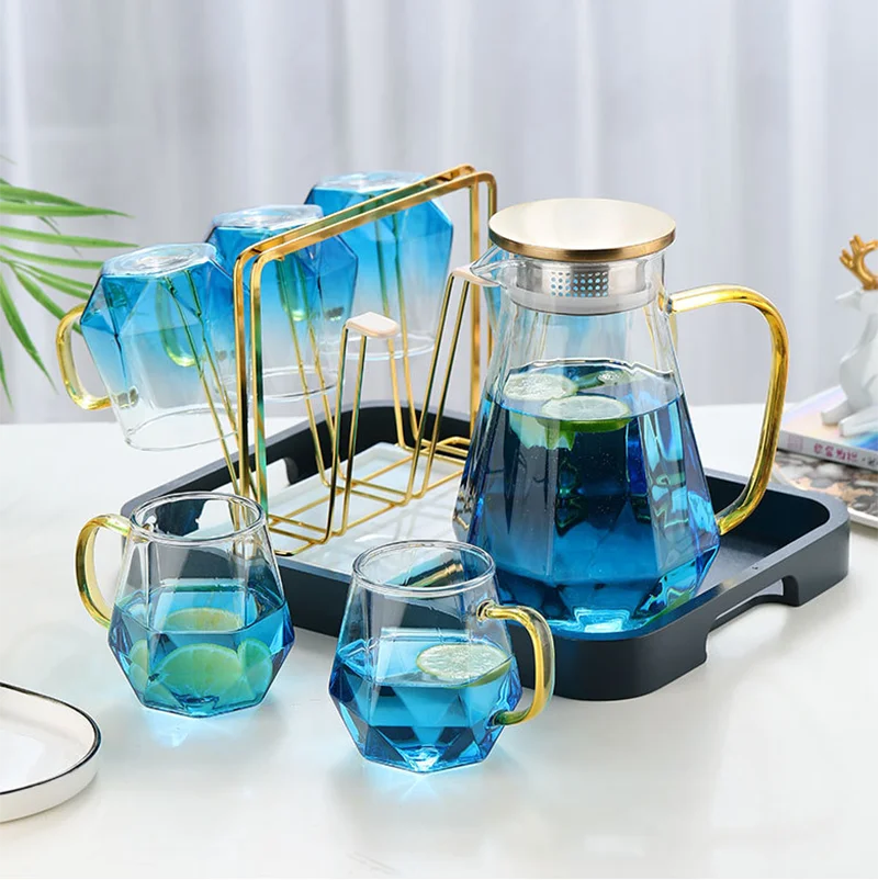 1800ml Glass Kettle High Borosilicate Glass Water Kettle Tea Kettle Boil Water Jug Large Glass Jug lemonade Jug Beverages Jug