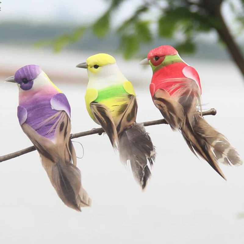 

1Pc Fake Craft Birds Artificial Foam Feathers Mini Bird Simulation Birds Models WeddingTable Birthday Party Decorations