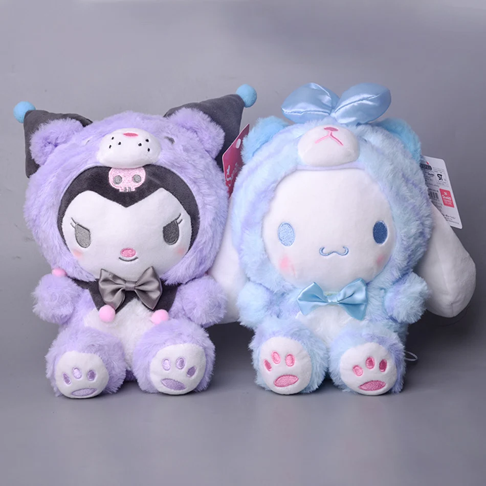 23CM Sanrio Kawali Tiger Kuromi Hello Kitty My Melody Cinnamoroll Pillow Plush Anime Kid toy Cartoon Collection for gift