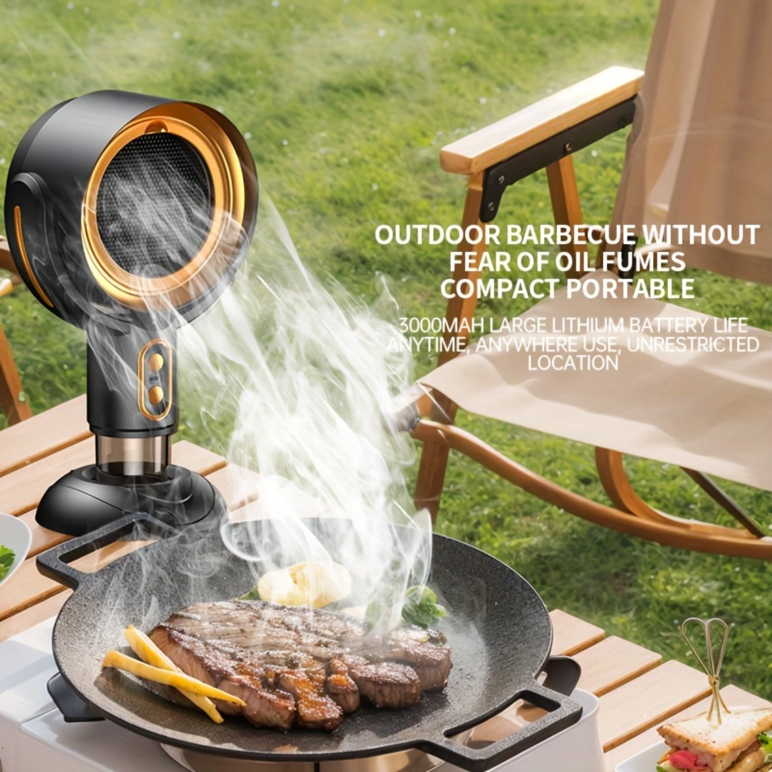 

High-Efficiency Portable Smoke Extractor with Long-Lasting Battery