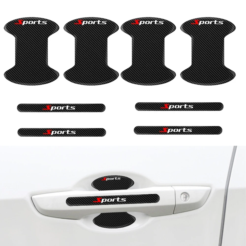 

8pcs Car Door Handle Anti Collision Protector Strip Car Door Bowl Scratch Resistant Stickers Film Auto Exterior Accessories