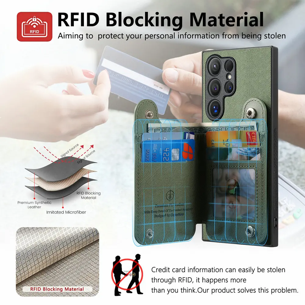 لسامسونج غالاكسي S26 الترا 5G بطاقة الغطاء الخلفي حلقة حامل المحفظة كوكه سامسونج S26 الترا حالة غالاكسي S 26 S26 الترا فليب غطاء #4