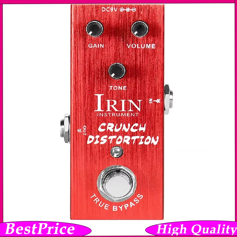 

IRIN Crunch Distortion Electric Guitar Effect Pedal Portable Red Matte Texture Sound Quality Lossless Guitar Pedal Accessories