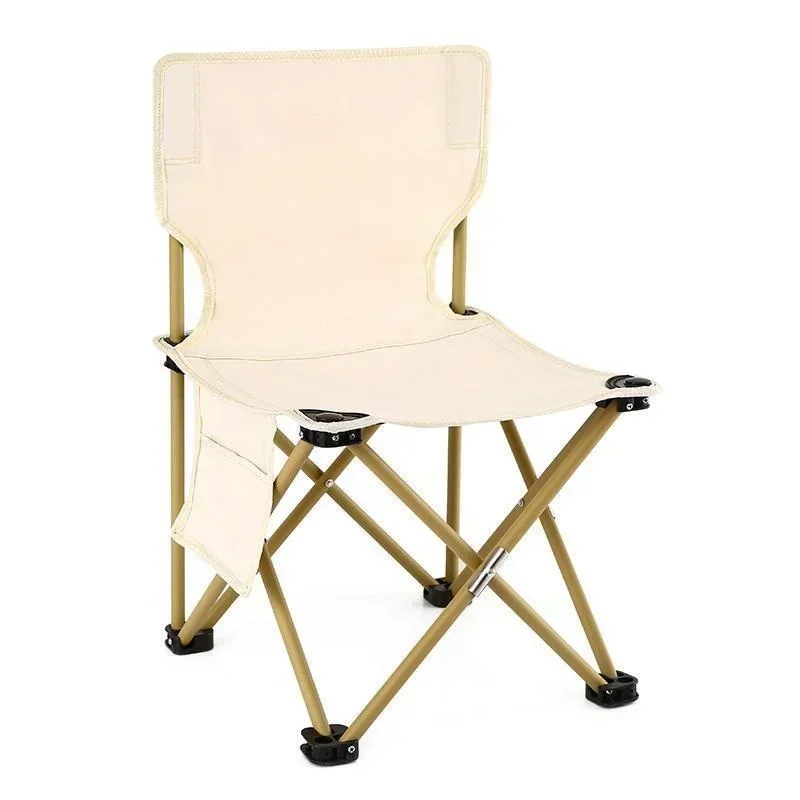 Outdoor Foldable Chair Camping Chair with Side Pocket Picnic Oxford Cloth Chairs Portable Beach Fishing Chairs Outdoor Chair