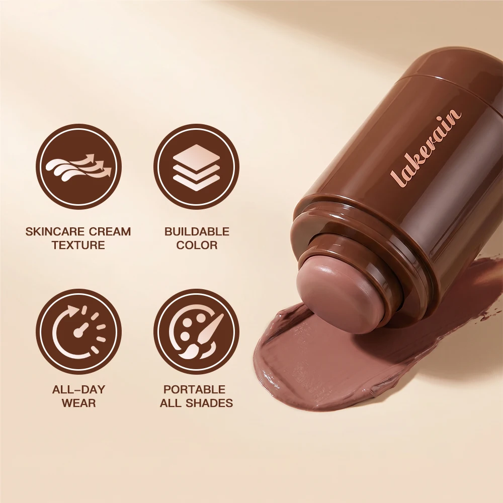 Cream Bronzer Stick Portable Creamy Light Non Sticky Texture Easy Blend For Face Contour Shaping Bronzing Makeup