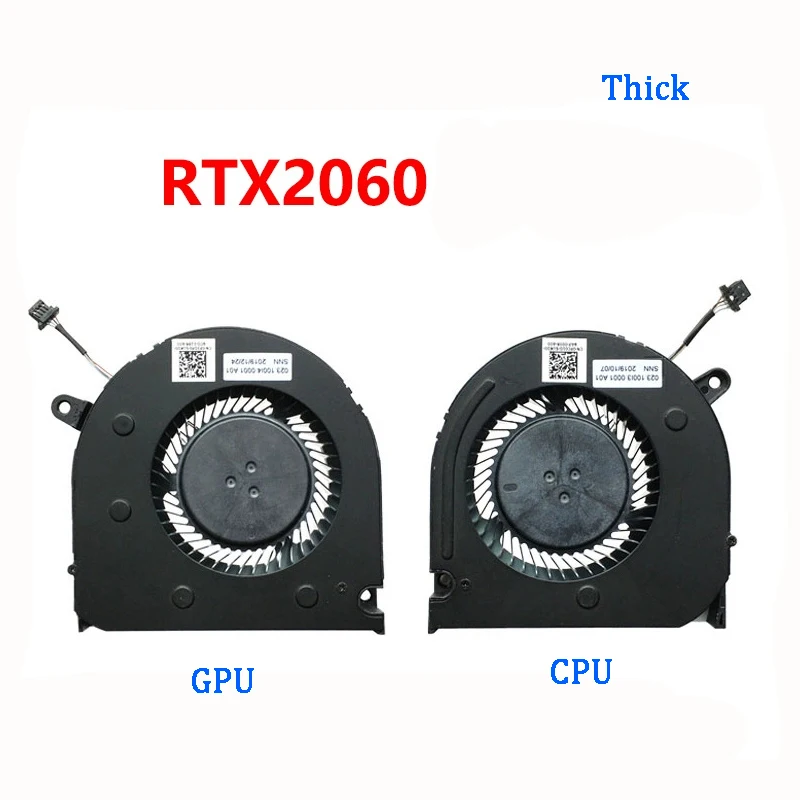 Ventilador de refrigeração para dell g3-3590, gtx1650/1660, rtx2060, original, novo