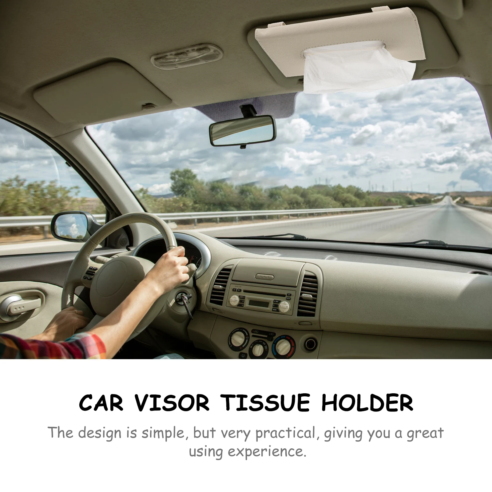 

Car Paper Box Tissue Holder Visor Dispenser Hanging Non-woven Fabric for Back Seat