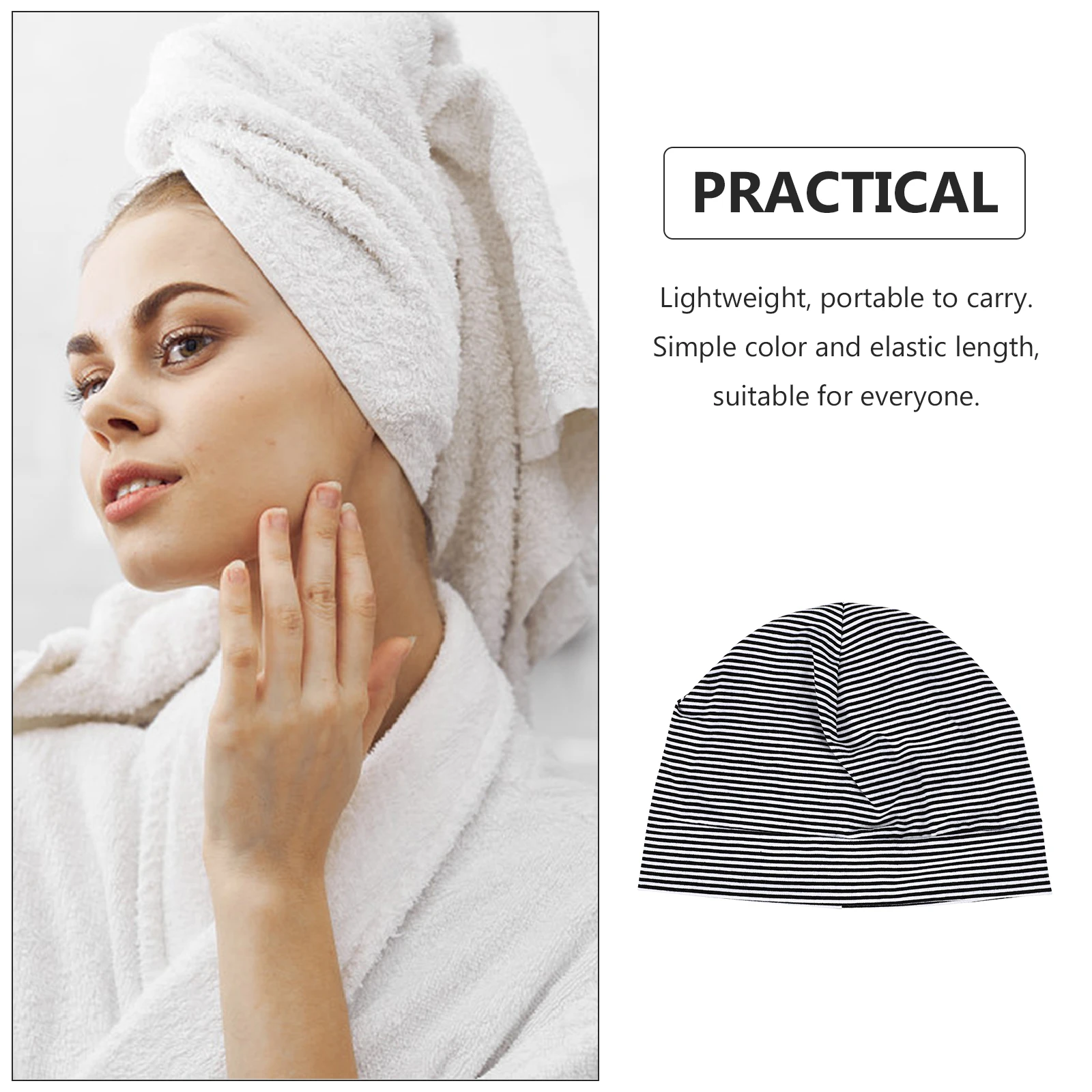 

Cotton Lightweight Comfortable Breathable Sleep Hat for Adults Elastic Rim Design Suitable for Sleeping Sports Use Hair
