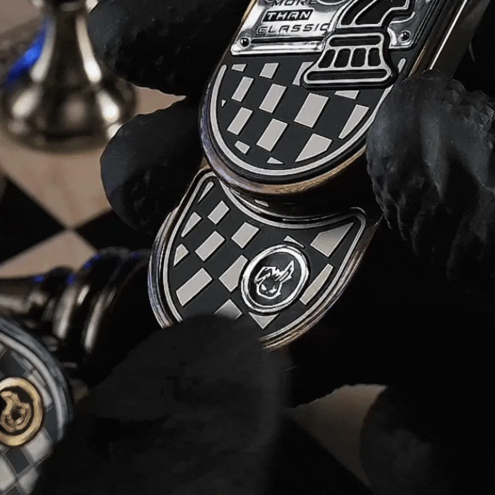 Pre-Order MOT Groove Ultra – Gambit Knight  Fidget Slider Black/ Colored Zirconium Metal Fidget Spinner Fidgets Toys