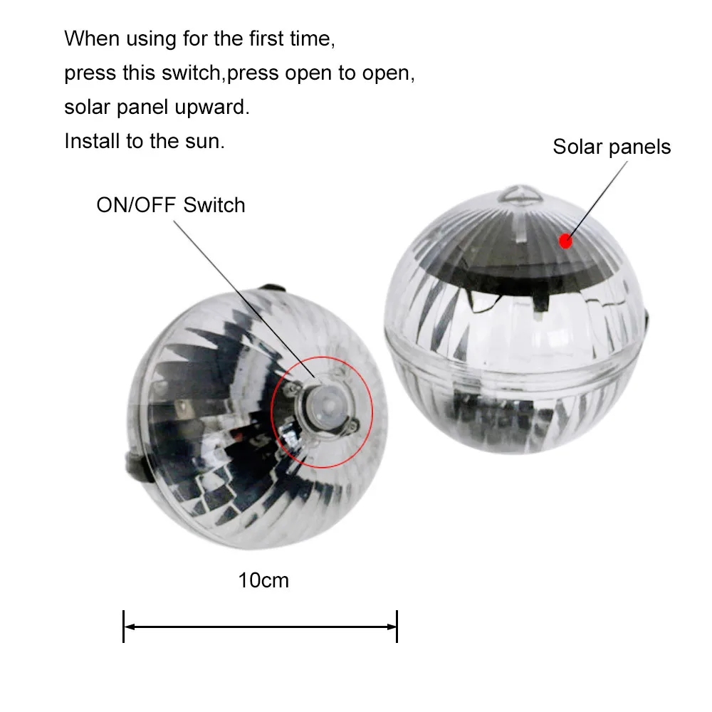 NEW Led Solar Floating Lamps Swimming Pool Ball Solar Panel Powered Pond Drift Waterproof Glow Show Disco Color Changing lights