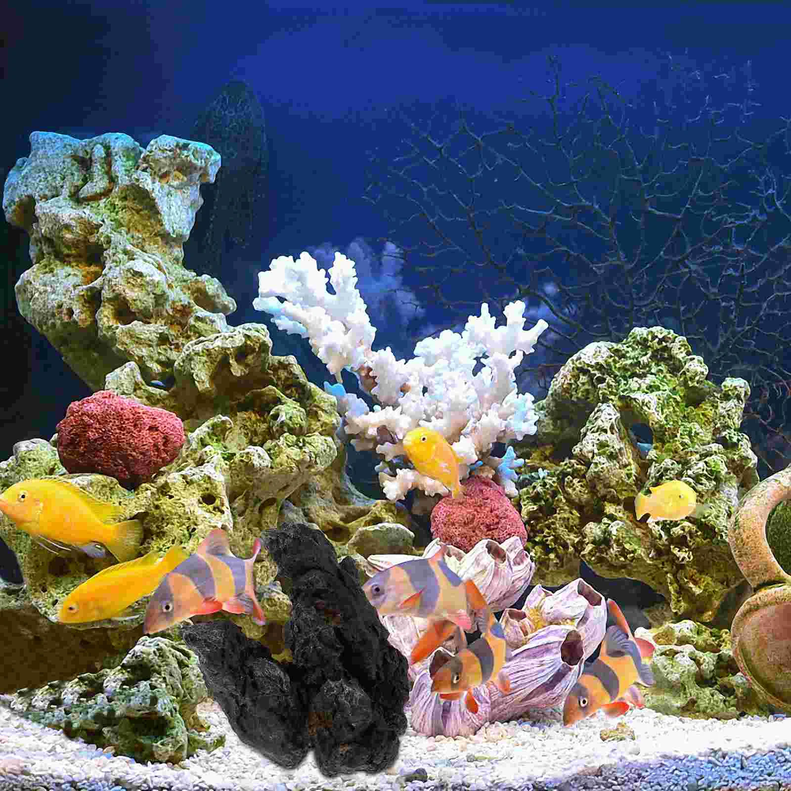 Log Aquarium Stone Ornaments Statue Decor Garden Stones Outdoor Resin Material Cave