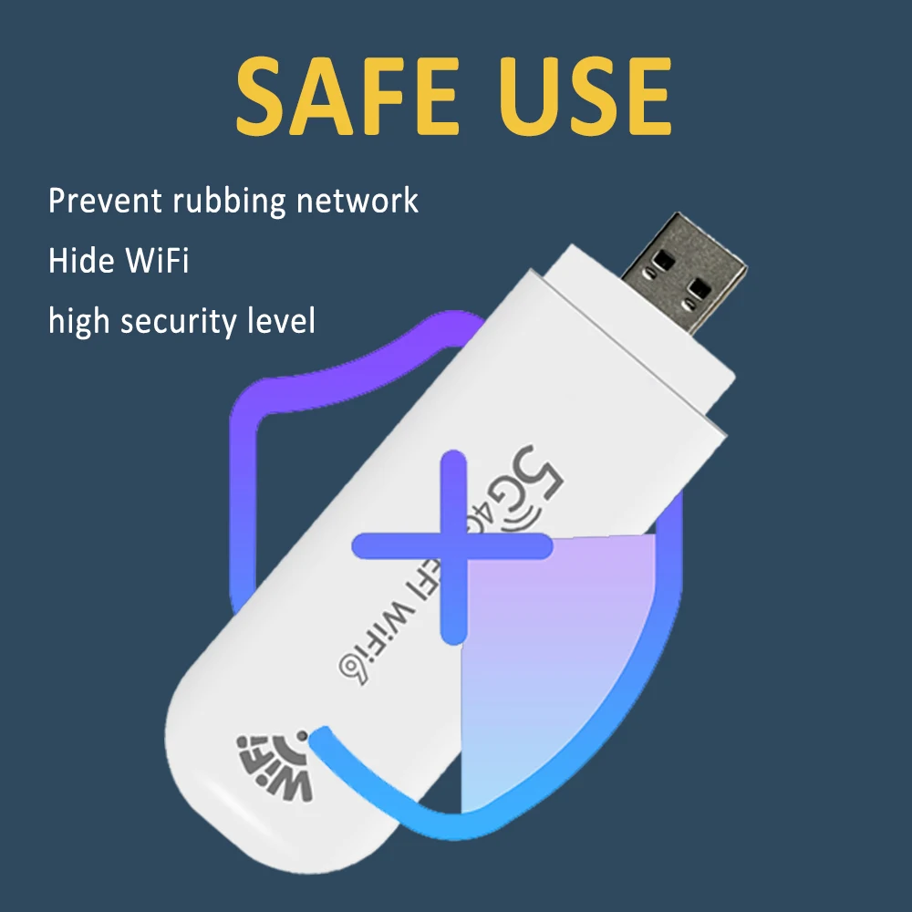 TIANJIE Strong Wi-Fi 6 Signal 4G MiFi Router - Ultra-przenośny router z 3 antenami i bezpiecznym szyfrowaniem do globalnego użytku w podróży, w domu i na zewnątrz