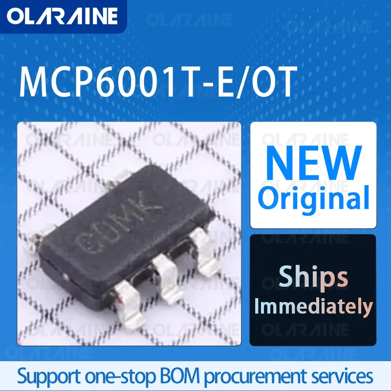 

5/10/100Pcs MCP6001T-E/OT SOT-23-5 Original Operational Amplifier - Op Amp RoHS 1 Channel GBP-1 MHz Vos - 4.5 mV Ib - 1 pA