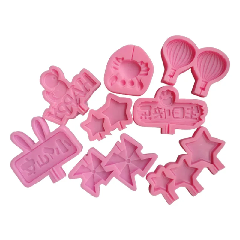 Hot Air Balloon Windmill Silicone Mold Gypsum Chocolate Ornament Modeling Tool