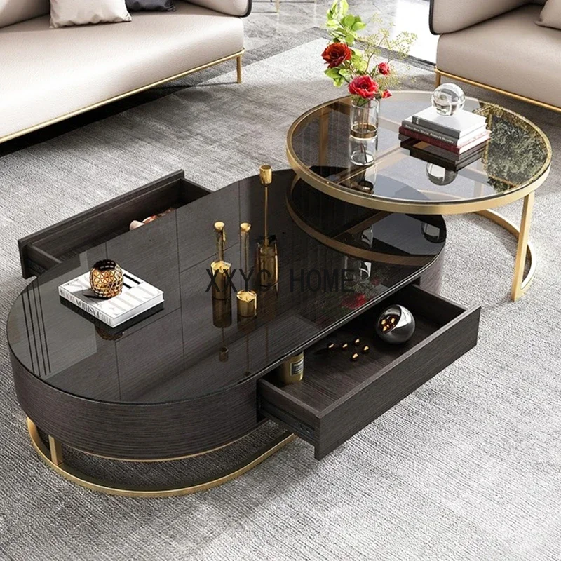 

Каменная тарелка, журнальный столик, овальный мраморный шкаф для телевизора, гостиная, скандинавская маленькая квартира, стекло