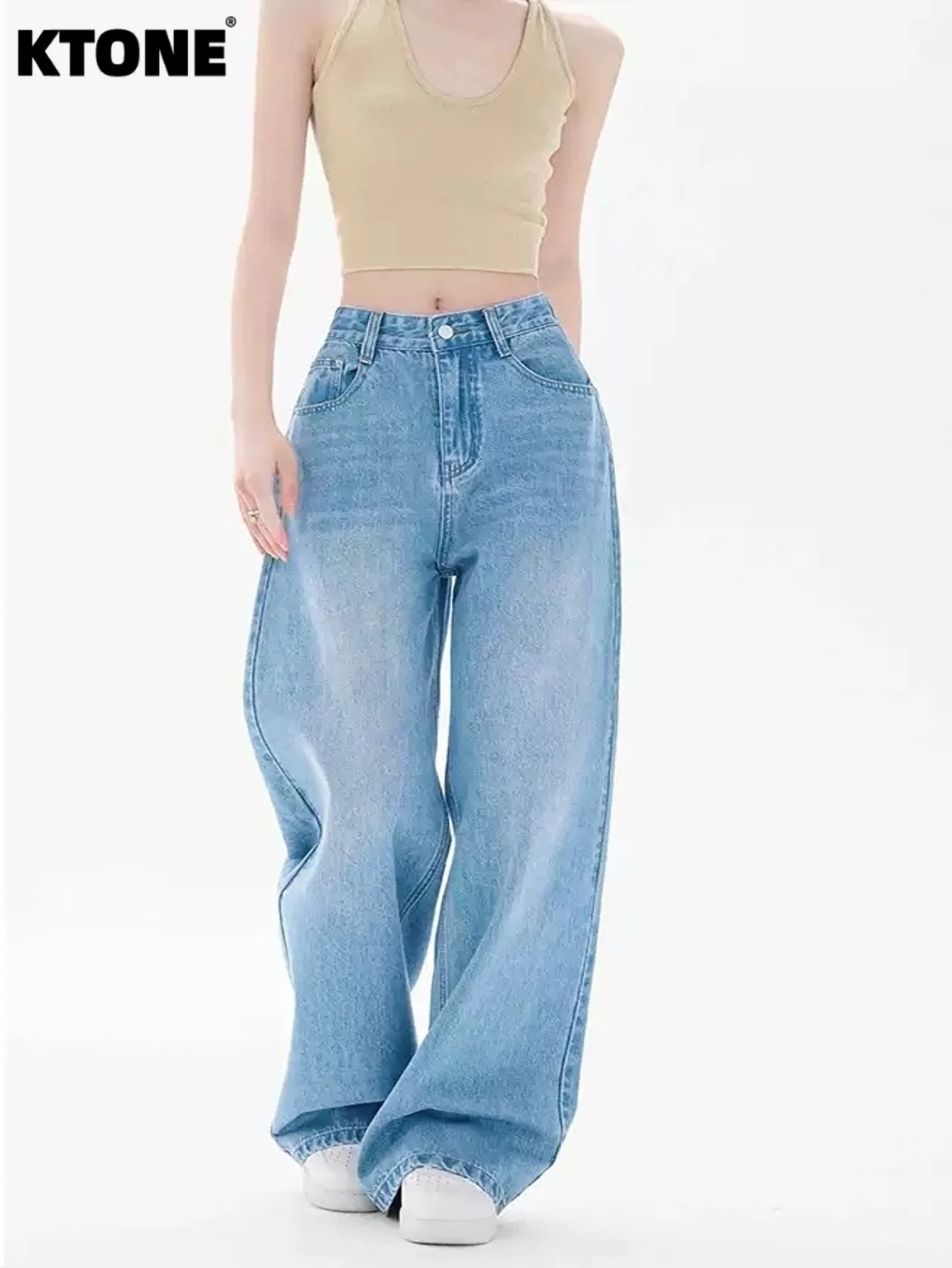 

Ретро-джинсы унисекс, синие, свободного кроя, в стиле стритвир, оригинальные, без аксессуаров и ремней.