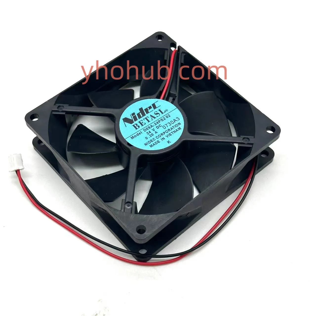 

Nidec D09A-24PS2 02 DC 24V 0.20A 90X90X25mm 2-Wire Server Cooling Fan