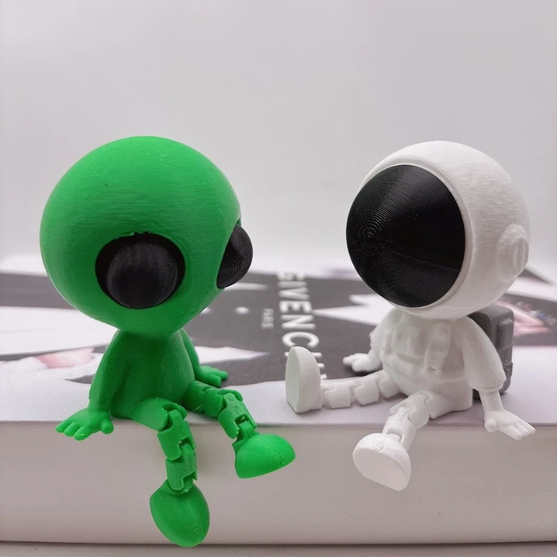 3D Printed Astronaut Alien Statue Ornaments, Unique Party Decor