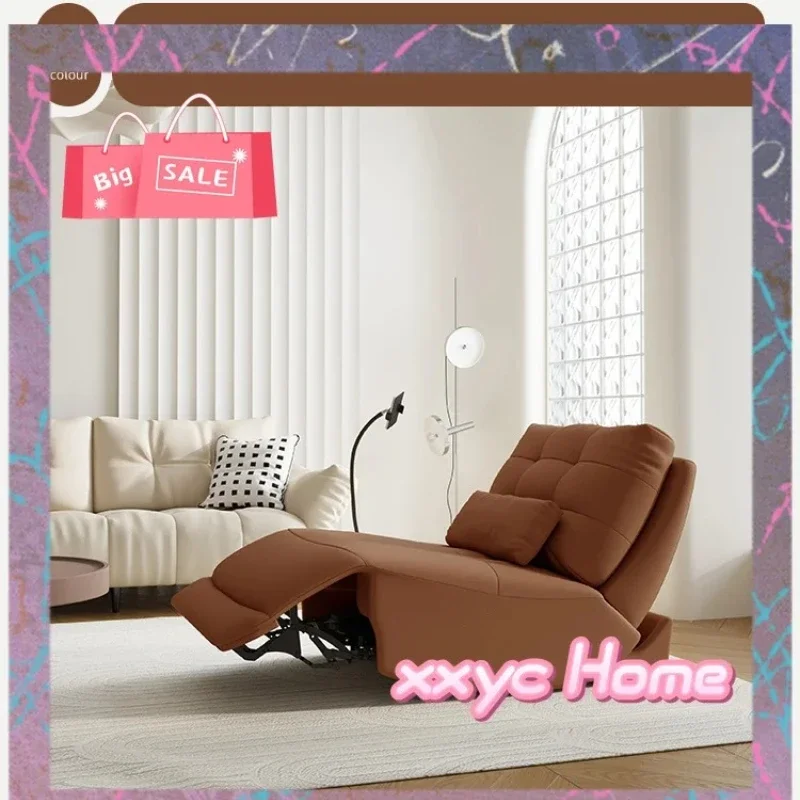 A Modern Single Sofa Electric Function Lazy Sofa Chair Reclining Sleeping Reclining Reclining Chair